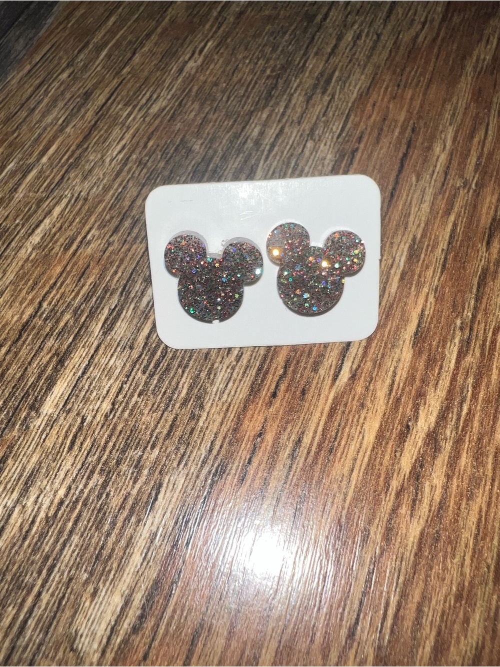 Disney Glitter Mouse Ear Stud Earrings in Multicolor Sparkle